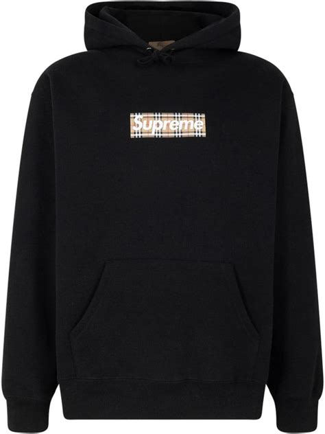 supreme burberry box logo hoodie|supreme burberry box sweatshirt.